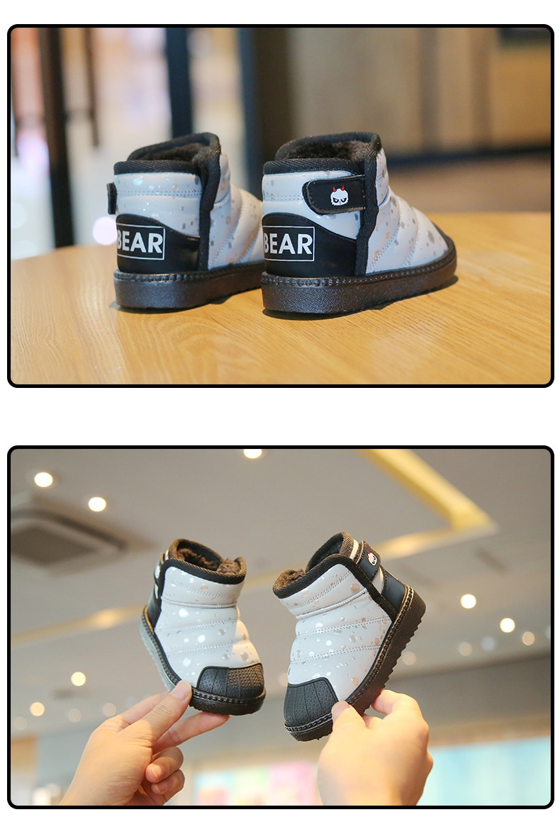 Neve per bambini 2023 inverno impermeabile peluche isolante spesso per stivali da uomo e da donna Suola morbida per bambini_voghion.com