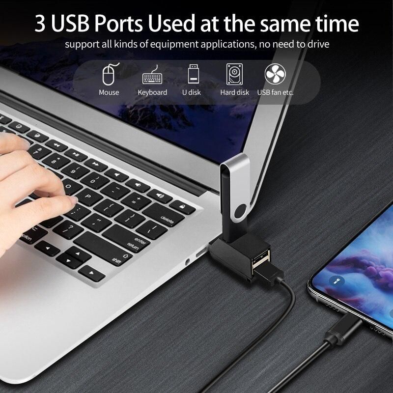 3 Ports USB HUB Adapter Extender für PC Laptop Handy Usb Splitter 3-Wege Ladegerät Disk Dock für Maus ZPG_voghion.com