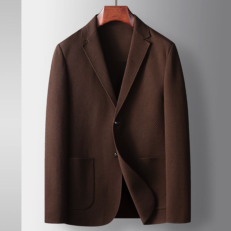 Abito casual da uomo CT 2025 Autunno Inverno Business leggero monopetto in maglia twee blazer per giovani_voghion.com