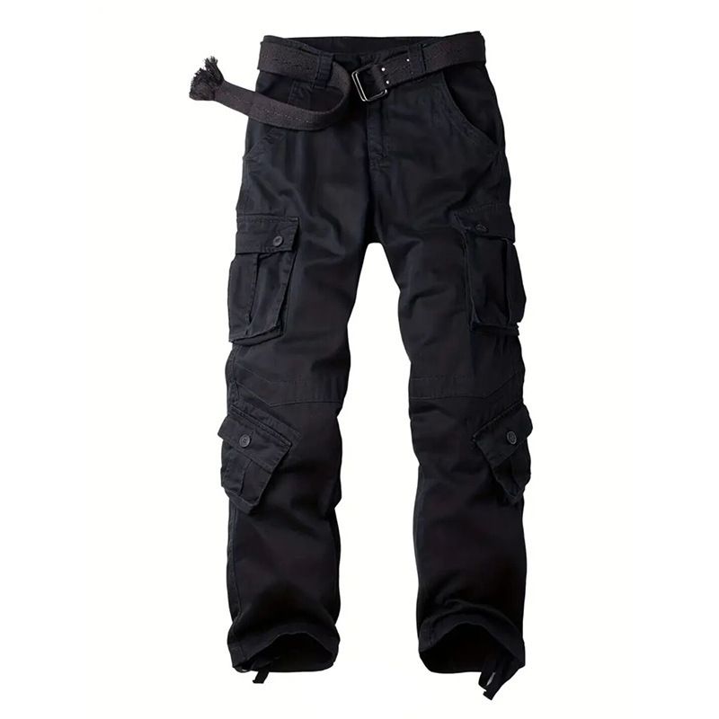 Pantalones largos de trabajo tridimensionales para hombres con múltiples bolsillos, sueltos y duraderos, casuales para exteriores, tamaño grande_voghion.com