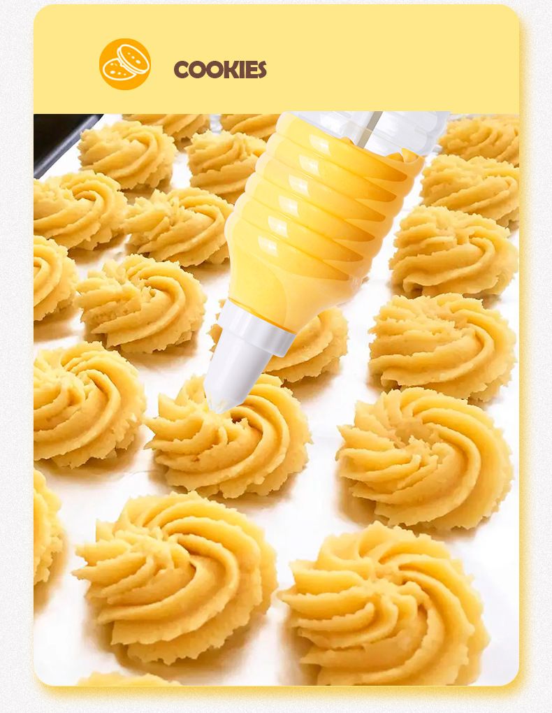 Pistola per biscotti multifunzione per uso domestico, set per la cottura, macchina per biscotti con fagioli sciolti, pistola per panna_voghion.com