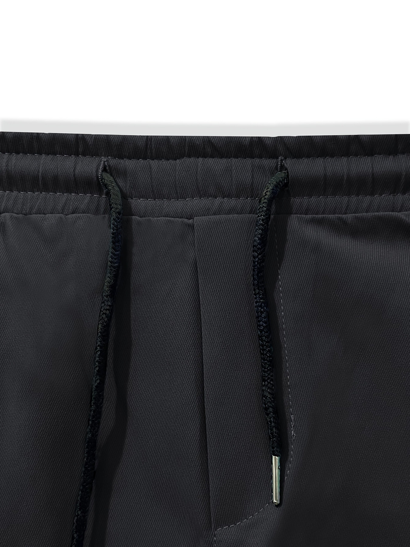 Men's cargo pants drawstring multi-pocket casual pants_voghion.com