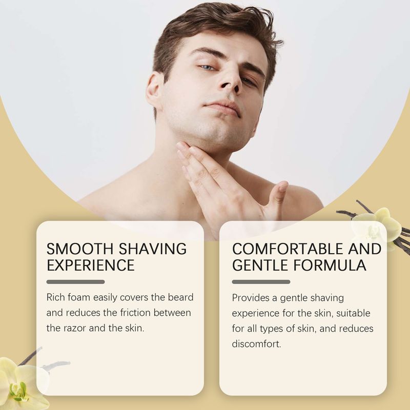 Sapone da uomo alla vaniglia East Moon, schiuma delicata, esperienza di rasatura confortevole, cura delicata della pelle_voghion.com