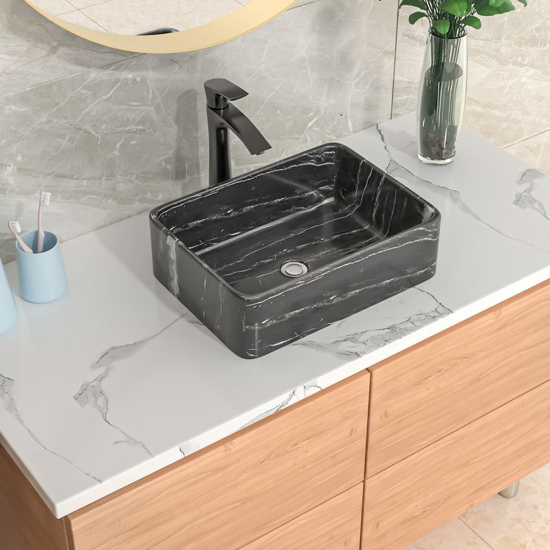 19" Rectangular Ceramic Vessel Sink Countertop,Above Counter Bathroom Vanity Sink_voghion.com