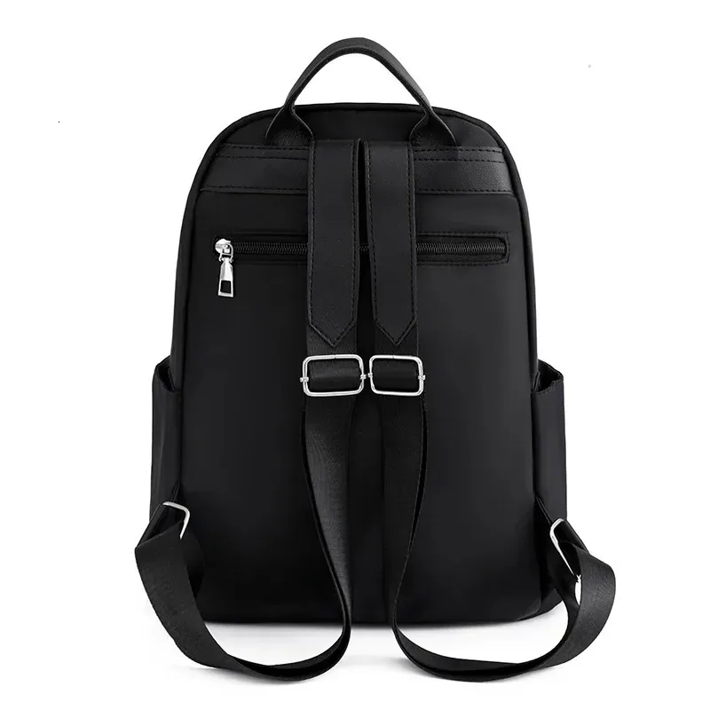 1 pezzo da donna semplice tinta unita doppio zaino tempo libero in tessuto di nylon N Sense Student 250514l_voghion.com