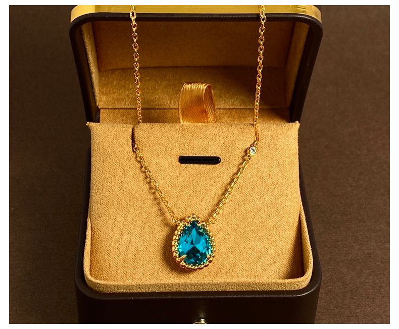 Collar de cristal artificial multicolor con incrustaciones de garra y borde de cuentas para mujer, diseño creativo, collar largo de una sola flor a la moda._voghion.com