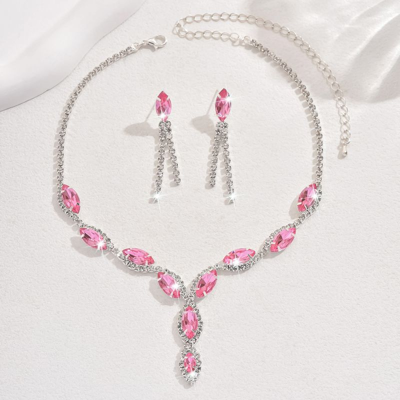 Gioielli personalizzati con collana a forma di occhio di cavallo, orecchini a goccia, nappe e set da sposa_voghion.com