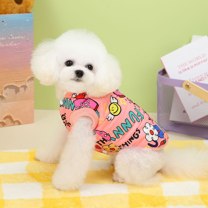 Pet clothes wholesale dog clothing Korean style pet clothing autumn and winter Teddy cat supplies 23 colorful cotton vest_voghion.com