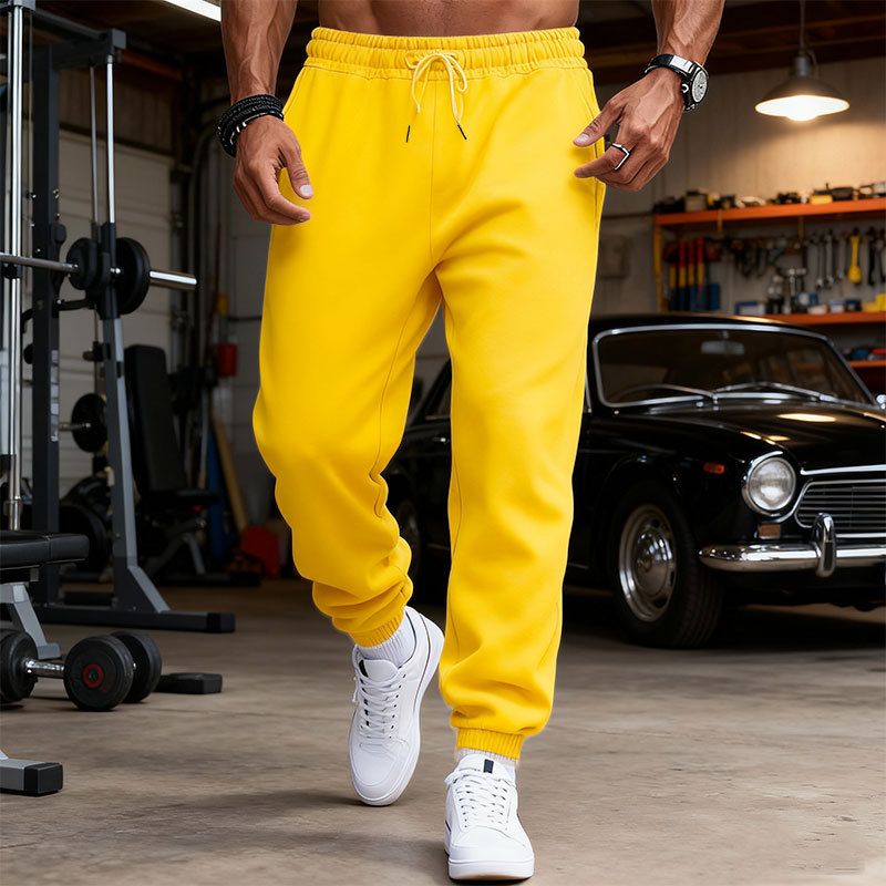 Men's Casual Jogger Pants - Lightweight Workout Tapered Sweatpants, Elastic Cuff, Drawstring Waist, Breathable & Stretchy For Gym, Running, Daily Wear_voghion.com