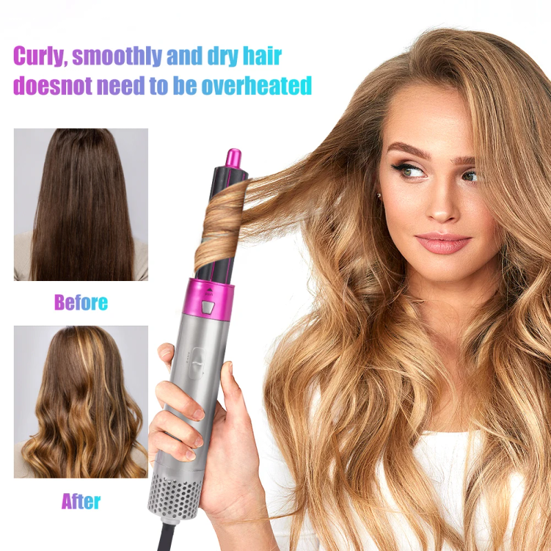 Per Airwrap 5 in 1 asciugacapelli pettine caldo set professionale ferro arricciacapelli piastra per capelli strumento per lo styling asciugacapelli per uso domestico_voghion.com