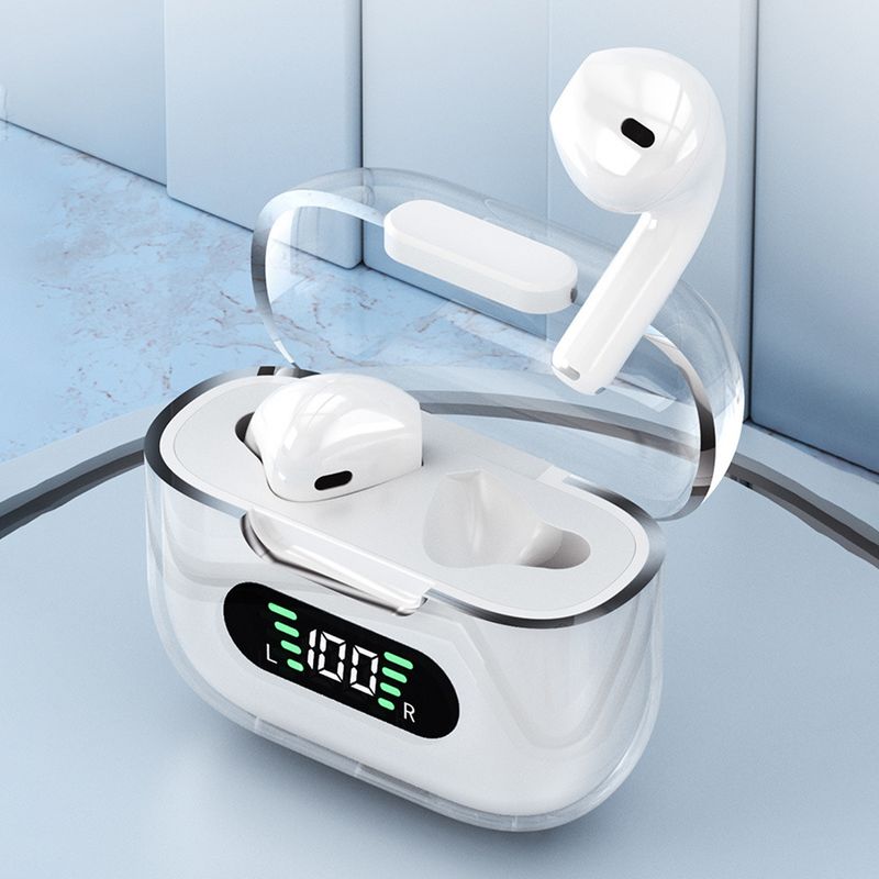 Nuevos auriculares M16Pro, inalámbricos por Bluetooth, auriculares internos tws, auriculares deportivos translúcidos de nave espacial de Ultra largo alcance_voghion.com
