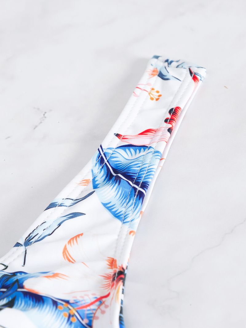 Women's Clothing Sexy multicolor print three-piece bikini for women_voghion.com