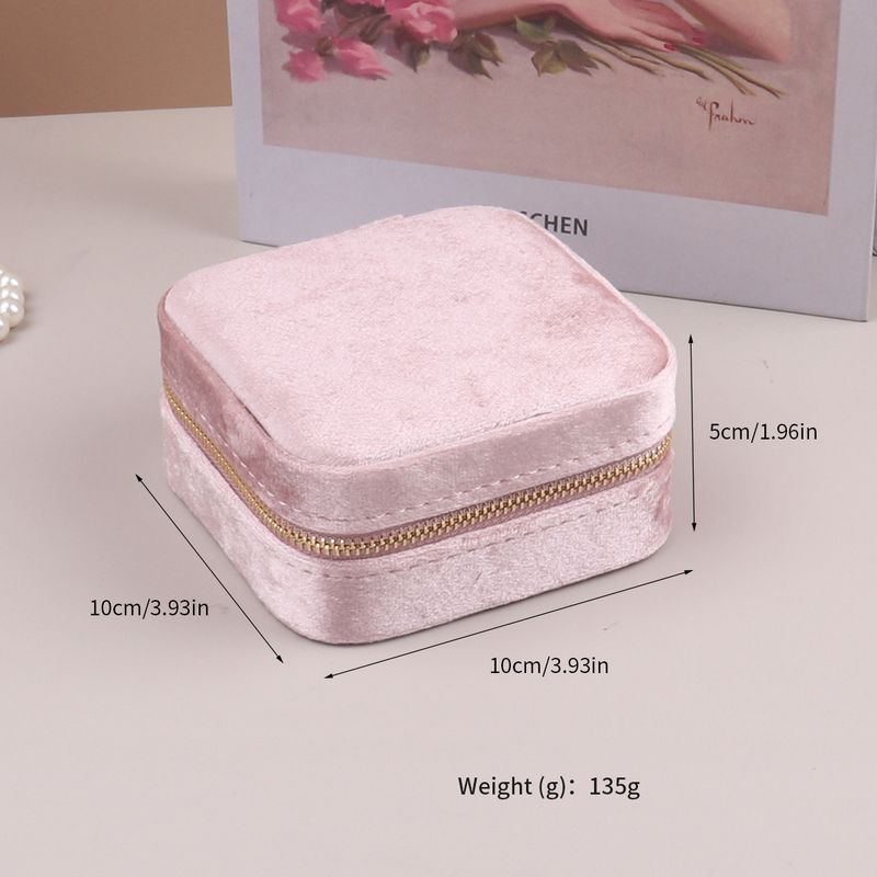 Portable Jewelry Organizer Box - Velvet-Lined Multi-Layer Storage Case For Earrings, Rings & Necklaces (10x10x5cm)_voghion.com