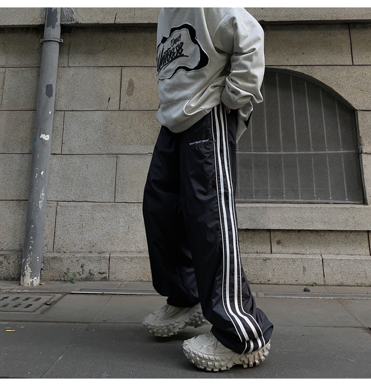 Herren Y2K Vintage Cargohose Hip Hop Streetwear Joggers mit weitem Bein Jogging-Jogginghose Übergroßer Retro-Trainingsanzug_voghion.com