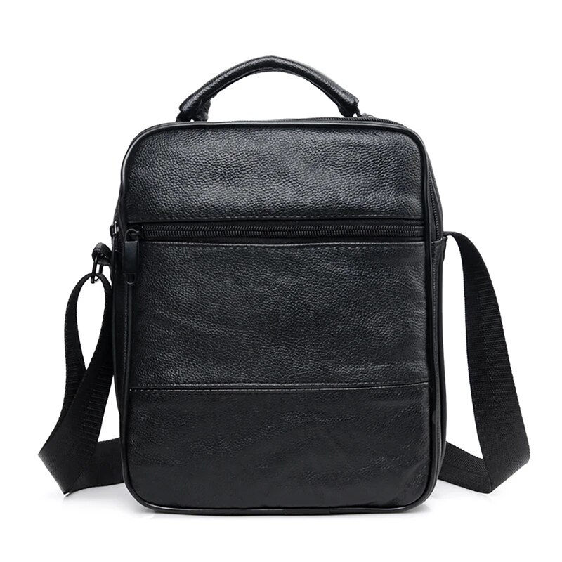 Nowa męska miękka skórzana torba na ramię, biznesowa, typu crossbody, swobodna, męska torba na rękę, wysokiej jakości, mała, podróżna345_voghion.com