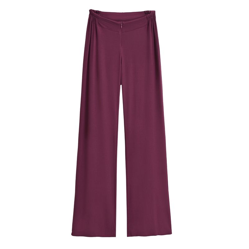 Pantalon de fitness décontracté taille V avec fermeture éclair pour femme, léger et ample, effet drapé, idéal pour l'exercice à domicile, collection automne 2024_voghion.com