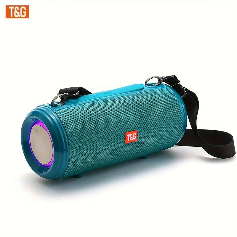 Haut-parleur de basses sans fil portable d'extérieur TG-537 avec câble de chargement et câble auxiliaire - Compatible avec carte enfichable FM TF USB - Profitez d'un son clair et puissant_voghion.com