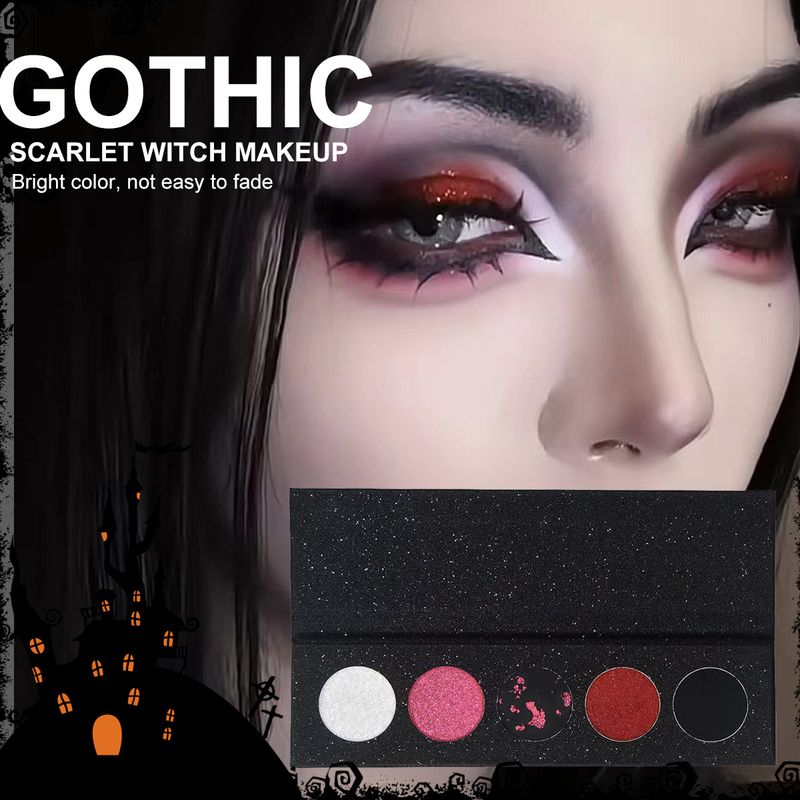 Exclusive 5 color eyeshadow palette, popular color series, dark gothic, long lasting, non smearing pearlescent matte sequin eyeshadow_voghion.com