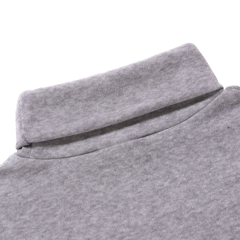 Autumn And Winter Hoodie Men Solid Color Plus Fleece Pullover Turtleneck T-shirt Primer Fleece Hoodie Men_voghion.com