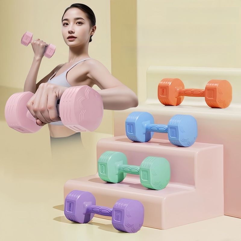 New Wom Fitness Home Exercise Eco-fridly Childr's Yoga Kettlebell Style Weight Loss Small Colorful Dumbbells For_voghion.com
