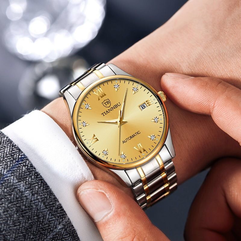 TIANNBU Waterproof Tourbillon Automatic Mechanical Watch Men's Business Casual Luminous_voghion.com