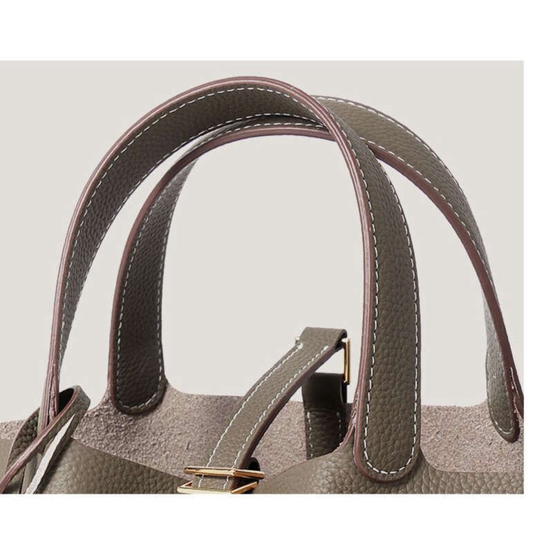 Borsa a secchiello in vera pelle, versione alta 2025, borsa di nicchia, borsa da sposa per mamma e sposa, borsa a secchiello_voghion.com