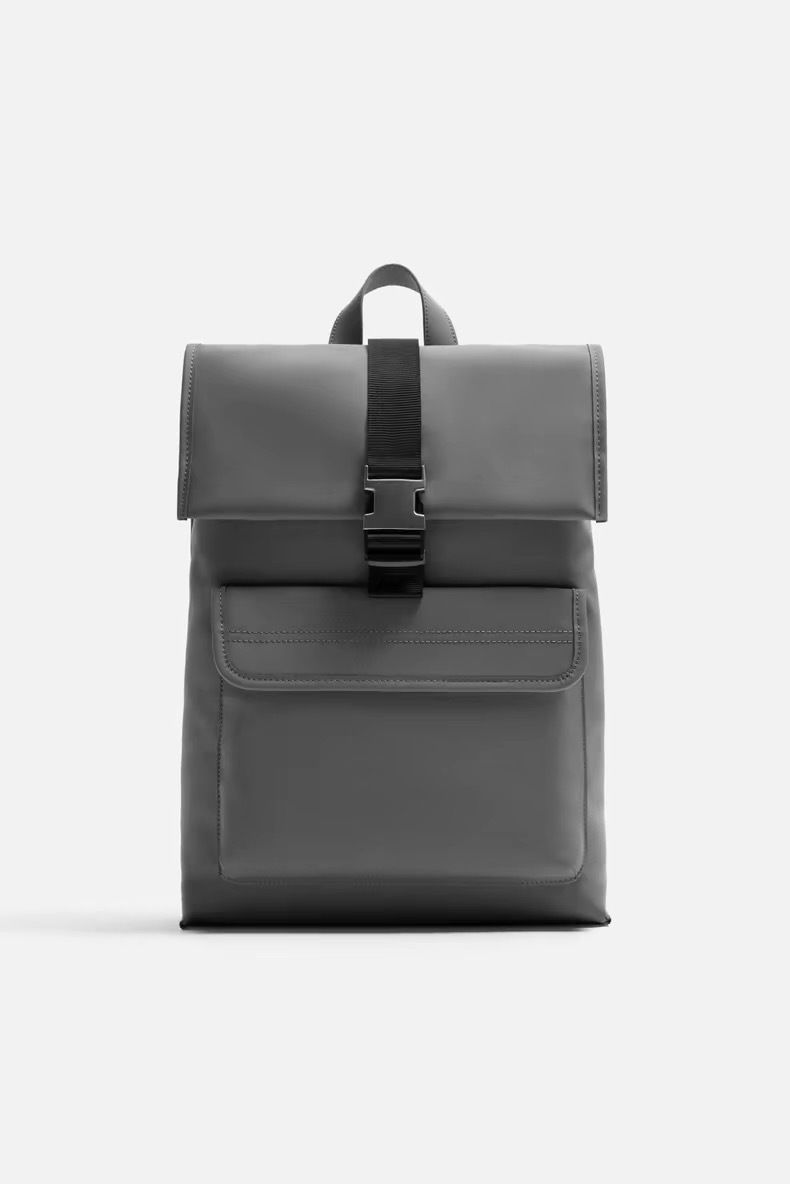 2025 New Men's Patchwork Fashion Gray Multi-Functional Large Capacity Laptop Bag Waterproof Backpack_voghion.com