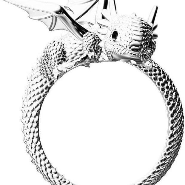 Flying Dragon Animal Shaped Cute Ring, Female Fashion Personality, High Sense, Small And Unique Design, Cold Wind Index_voghion.com