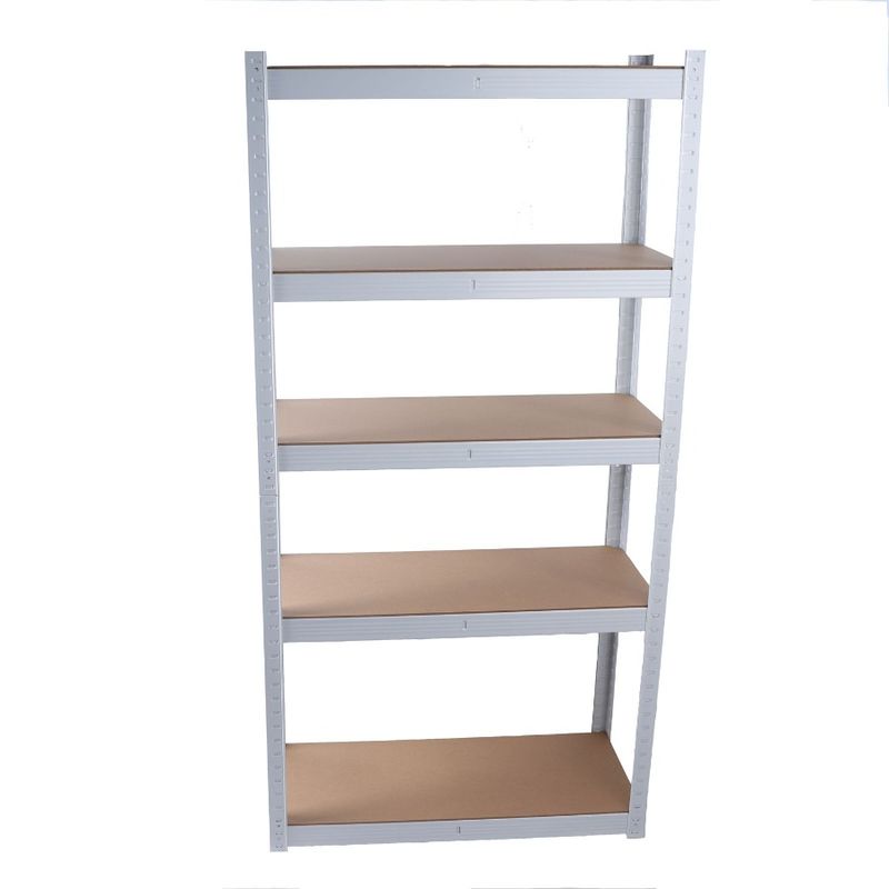 Scaffali per organizzazione Unità 5 ripiani pesanti bianchi per garage Scaffali per stoccaggio di utilità regolabili Scaffale per servizio Scaffale multiuso in metallo laminato_voghion.com