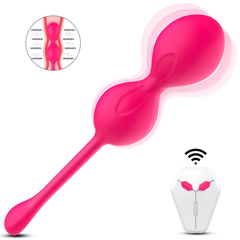 Kabelloser Fernbedienungsvibrator für Frauen, neuer vollflächiger Mini-Hantelball aus Silikon, Sexspielzeug für Erwachsene_voghion.com