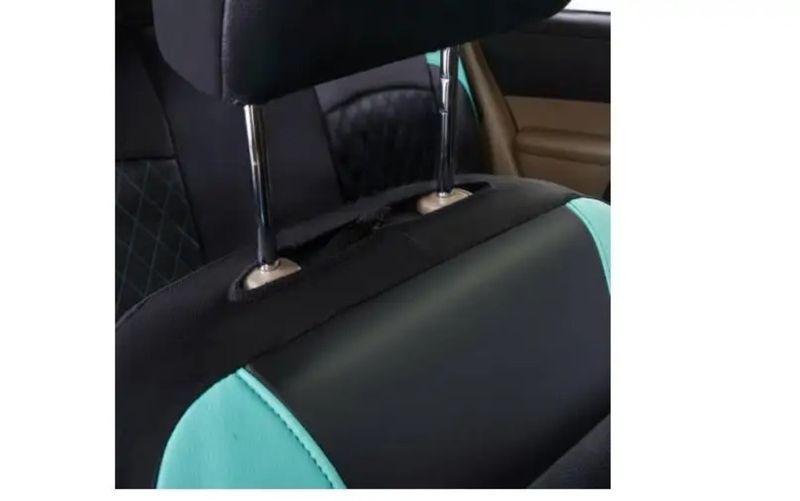 Enhanced 9PCS Universal Waterproof Car Seat Covers Full Set Front Back Protectors Quilted PU Leather With Hooks For All_voghion.com