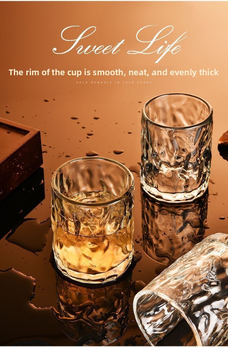 Japanese Style Glacier Whiskey Beer Home High-Value Light Luxury Cup Liquor Drinking Glass_voghion.com