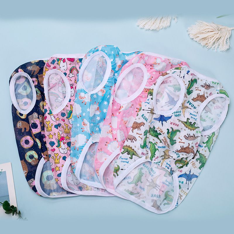 Dog Clothes Summer Style Golden Retriever Medium And Large Dogs Mesh Printed Two-Legged Vest_voghion.com