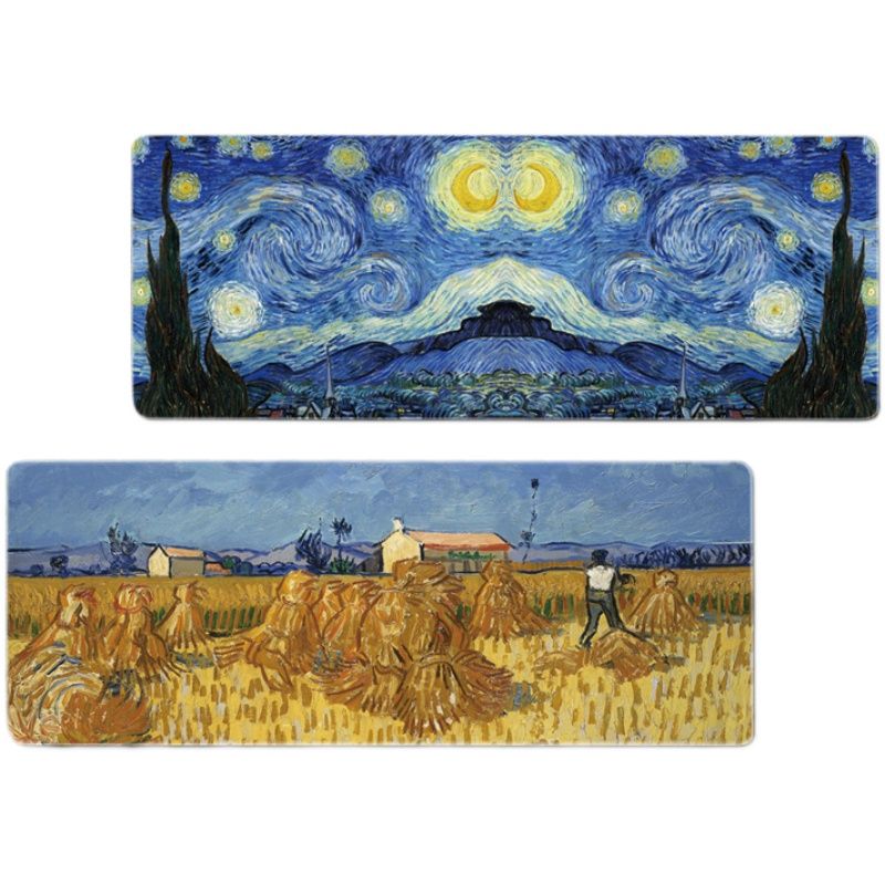 Unschlagbare Qualität, übergroßes Ölgemälde von Vincent Van Gogh im nordischen Stil, großes Mauspad, Tischset für Büro, Zuhause, Computer, Notebook_voghion.com