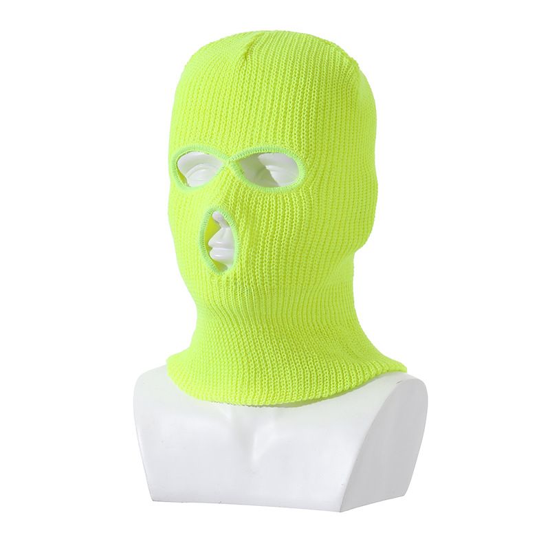Winter warme stricken Balaclava Hut Stricken Kopf Drei-Loch-Mütze Ski-Maske_voghion.com