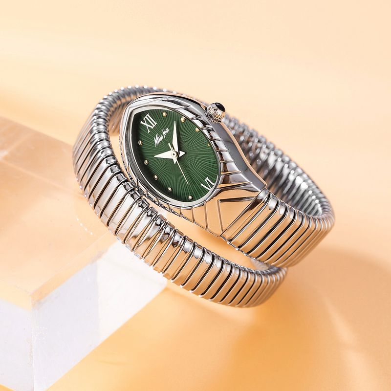 MISSFOX New Watch Fashion High Sense Ins Wind Snakehead Winding Elastic Unique Snake Watch Women's Quartz_voghion.com