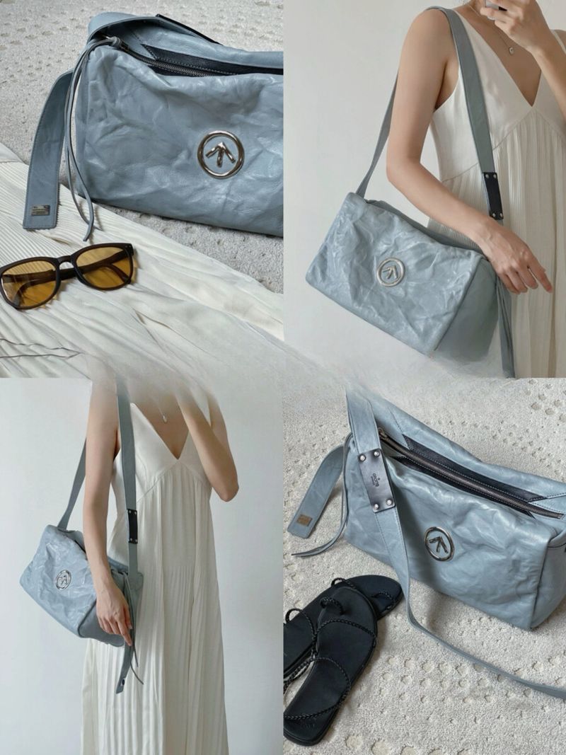 GR0TT0 Unisex Black Stone Arrowhead Pillow Large Capacity Commuter Slant Back Fashion Tote Soft Bag_voghion.com