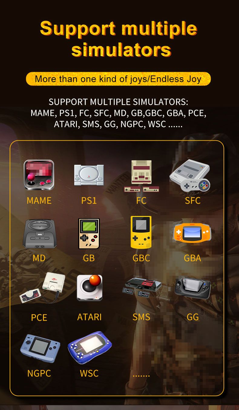 Drahtlose Handheld-Spielekonsole mit 4,5-Zoll-IPS-HD-Bildschirm, großer Akkukapazität und 1,2-G-Dual-Core-Prozessor_voghion.com