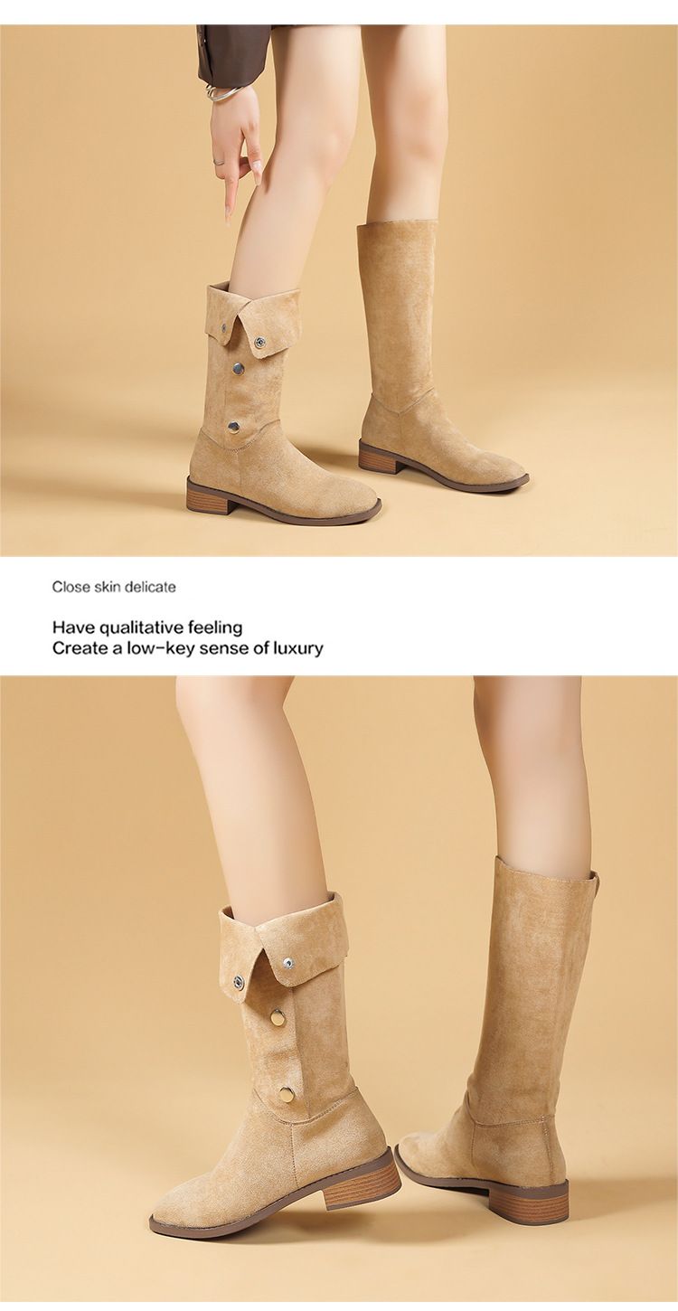 Große größe dicken ferse mode ritter für frauen in herbst mit einem kragen, dass nicht fit über das knie tragen zwei_voghion.com