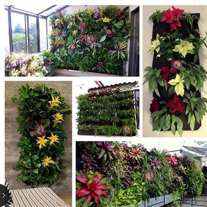 Tuinplantenpot Muurhangende Plantenzakken Tuin Verticale Plantenbak Multi Pocket voor aan de Muur Gemonteerde Tuinieren Bloemen Groeiende Potten_voghion.com