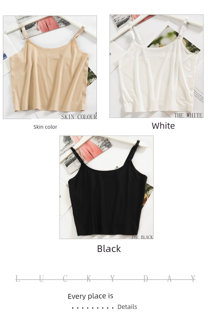 Beautiful Back Ice Silk Summer Thin Section Traceless Inner Wear Camisole_voghion.com