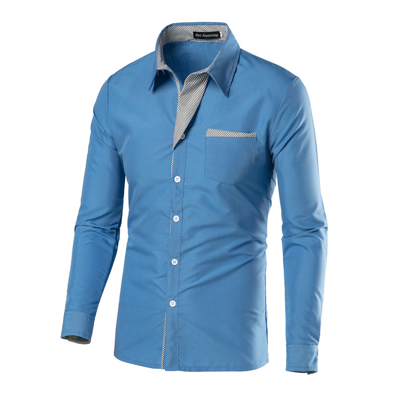Ironclad GentIronclad Gent New Striped Patch Design Long Sleeve Shirt 7 Colors 5 Sizes A20/20_voghion.com