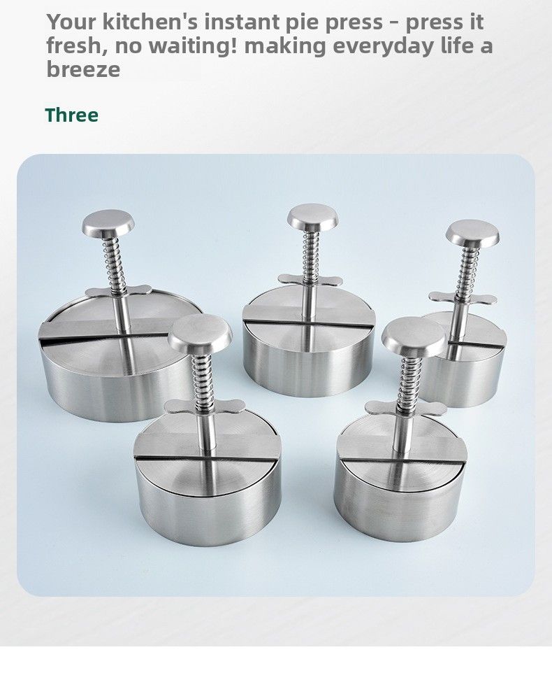 Food Grade 304 Stainless Steel Hamburger Manual Press Household Round Meat Patty Mold Kitchen Tool_voghion.com
