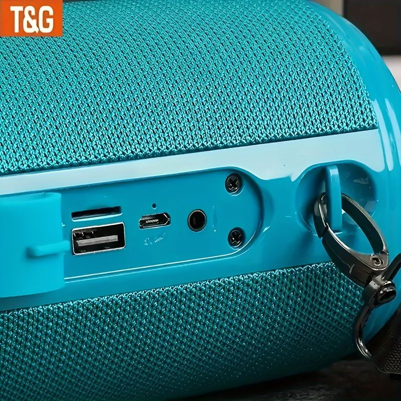 Haut-parleur de basses sans fil portable d'extérieur TG-537 avec câble de chargement et câble auxiliaire - Compatible avec carte enfichable FM TF USB - Profitez d'un son clair et puissant_voghion.com