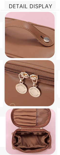 Simpatica borsa per trucco in PU per donna Articoli da toeletta Organizer Custodia da viaggio impermeabile Custodia per cosmetici portatile di grande capacità_voghion.com