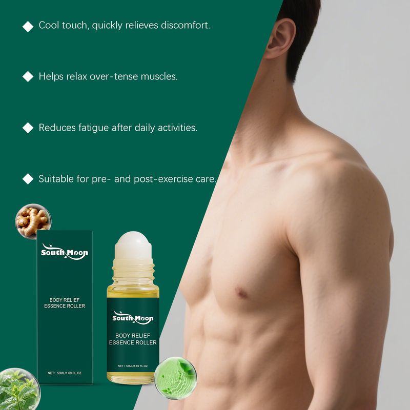 South Moon Body Care Herbal Essence Cooling And Comfortable Apply After Training Massage Roller Ball Essential Oil_voghion.com