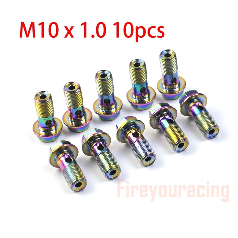 Fireyouracing Motorcycle Brake Hose Hydraulic Clutch Pump Master Cyder Banjo Screw Oil Output Bolts Nuts M10 Colorfuls_voghion.com