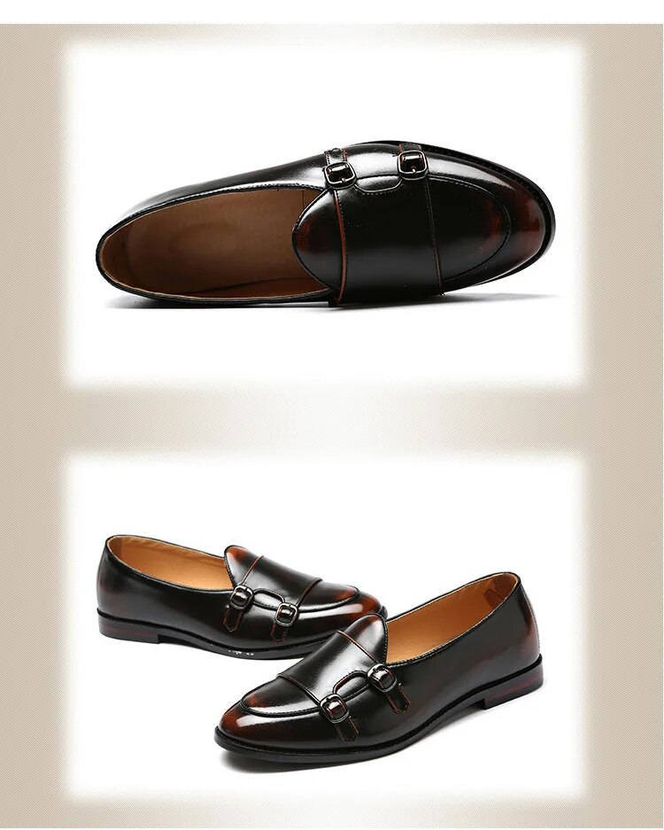 Herre Retro Patina Casual Skinnsko Trendy Spenne Fest Bryllupssko Herre Kjøresko Herre Mokkasiner Loafers EU Størrelser 37-48_voghion.com