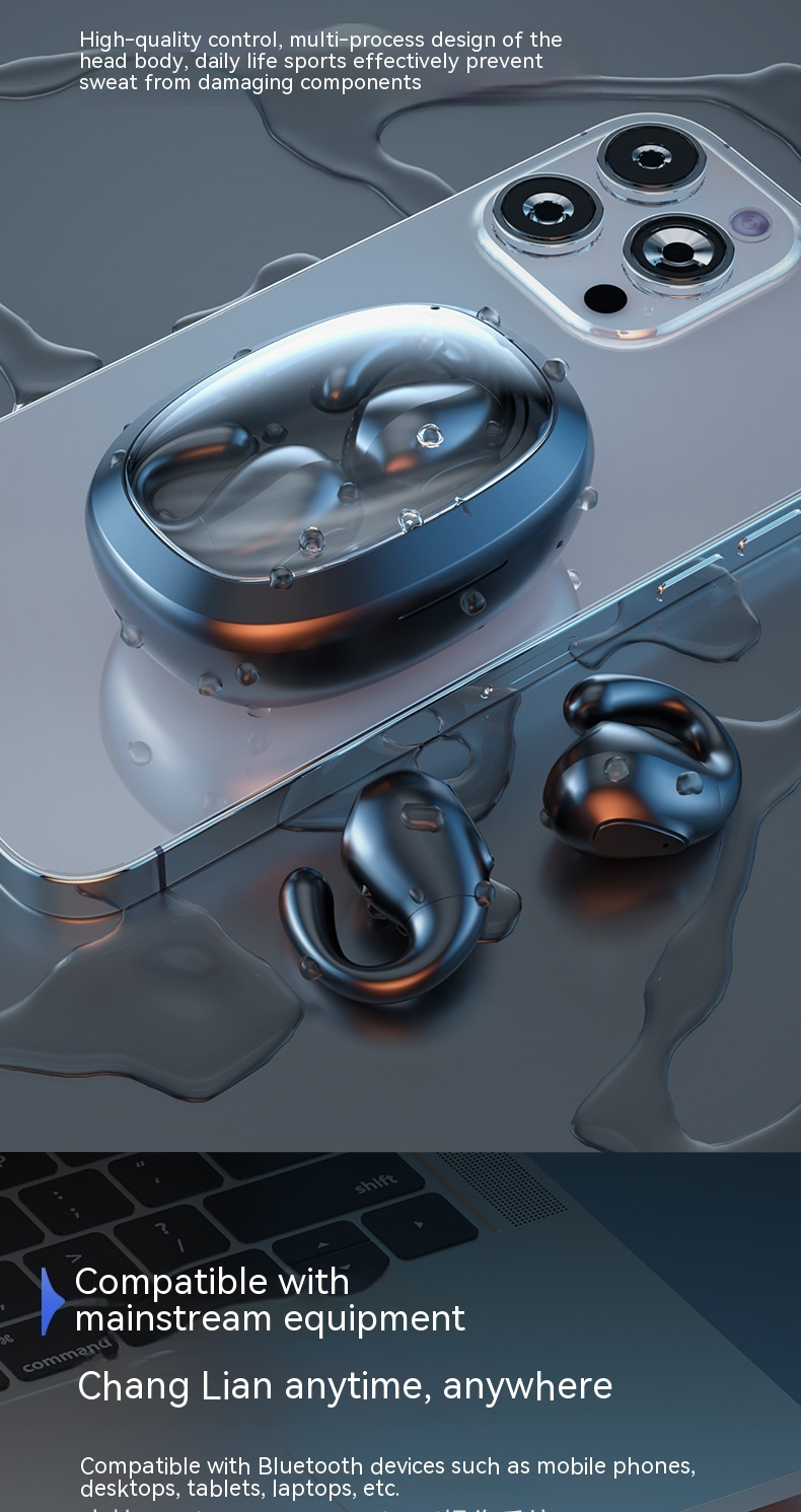 Nuevo M32 True Wireless Clipping Bluetooth 5,3 conducción ósea dos oídos sin reconocimiento uso de auriculares de largo alcance_voghion.com