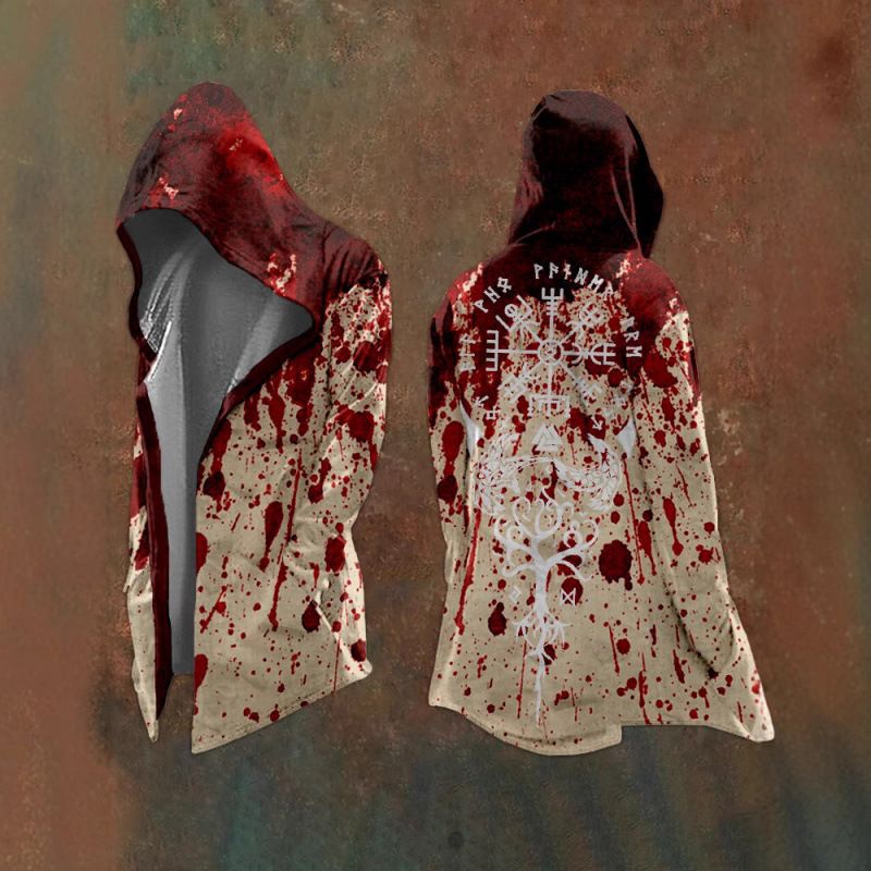 Abstract Universe Spring And Autumn Digital Print Loose Hooded Sweatshirt Men's Cardigan Jacket_voghion.com